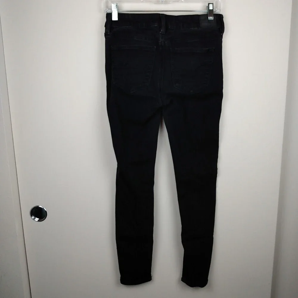 American Eagle Outfitters Womens Skinny The Dream Jeans Black Stretch Size 4 Reg